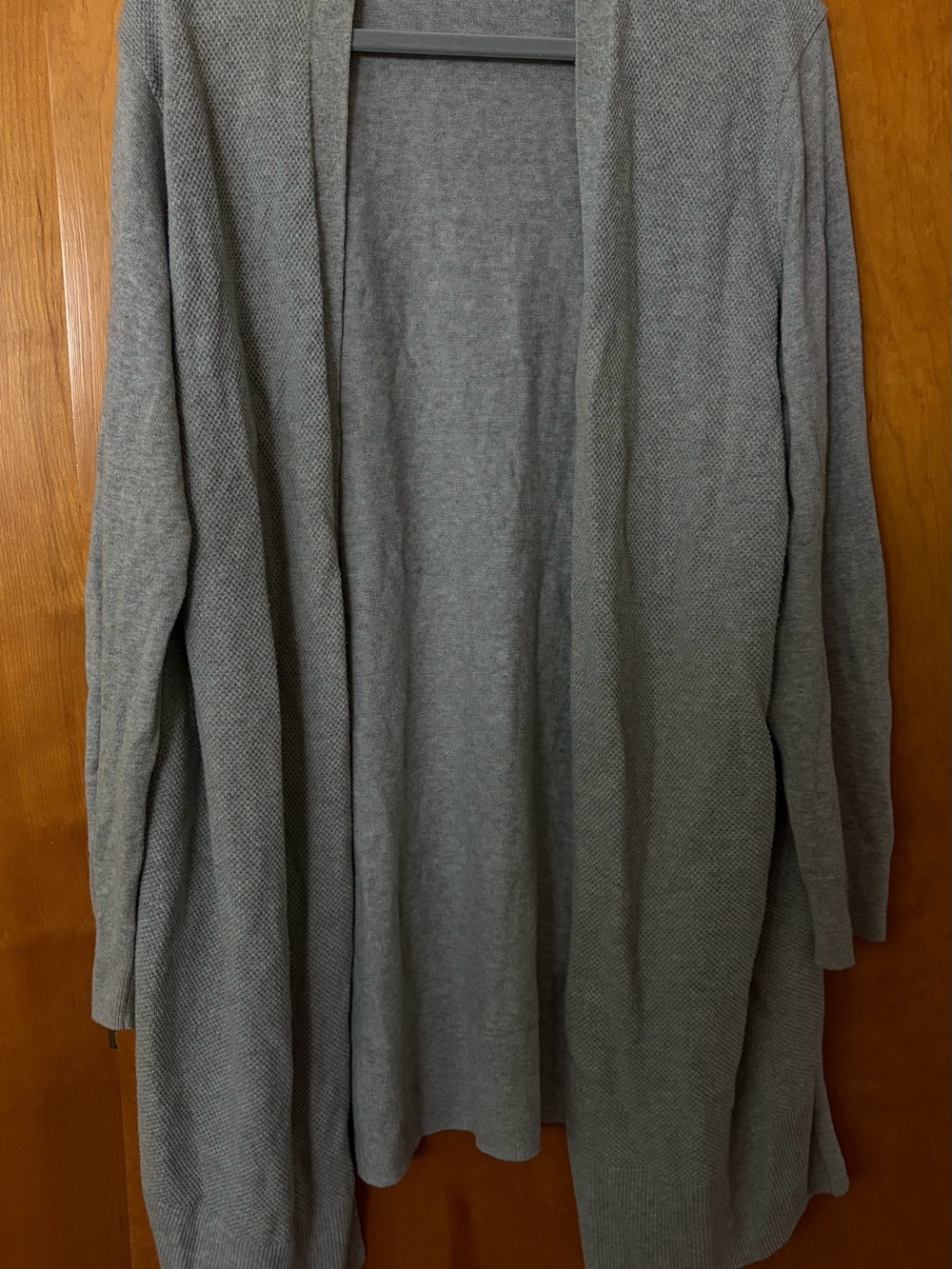 Gap Open-Front Gray Knit Sweater Cardigan